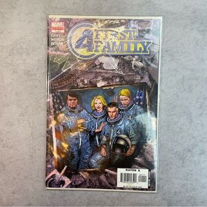 Marvel First Family Comic Cover - Blue, Yellow, Purple